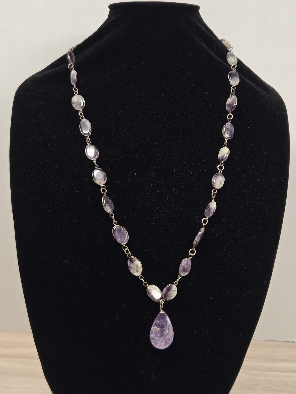 Handcrafted Amethyst Slice Necklace